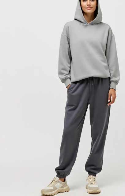 Tote bag with hoodie streetwear look