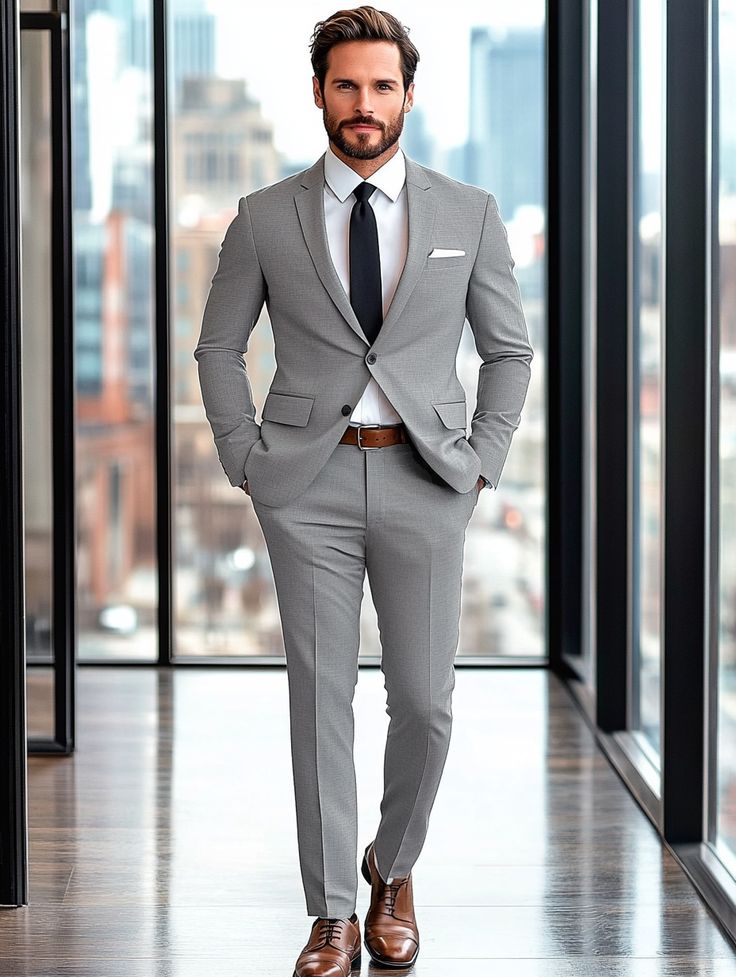 Light Gray Suit: Most Versatile Warm Weather Option Light gray summer suit