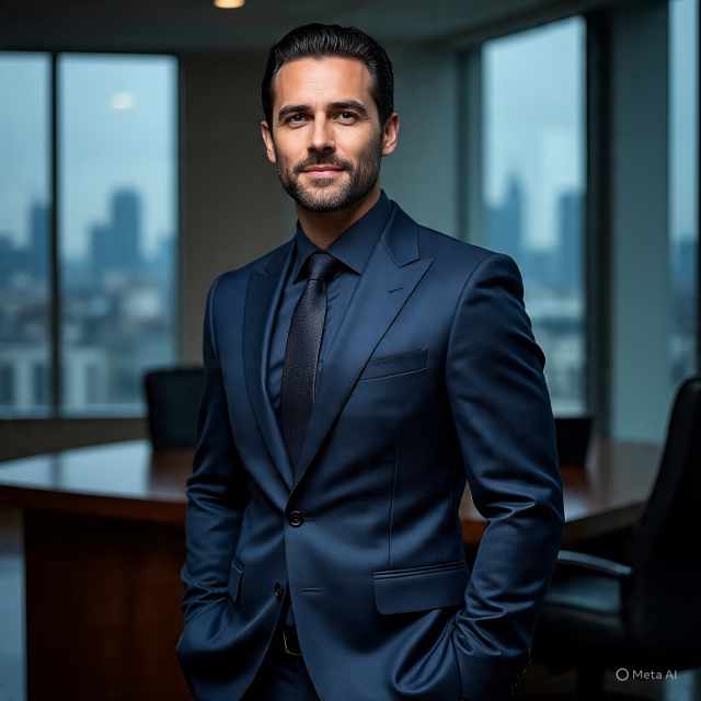 Midnight Blue Suit: Executive Power Dressing Midnight blue suit for executives