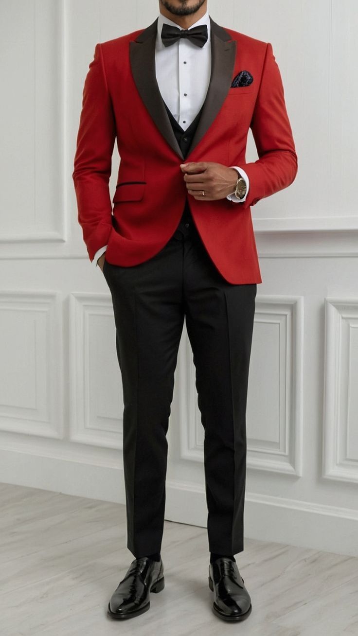 Burgundy Suit: The Most Sophisticated Red for Formal Wear Man in burgundy suit at formal event
