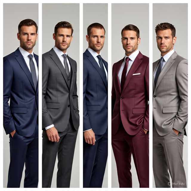 Five essential suits for men's professional wardrobe