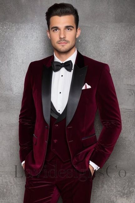 Red velvet dinner jacket
