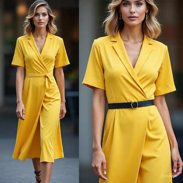 Wrap dress day and night styling