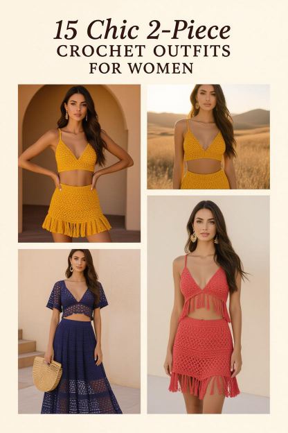 15 Chic 2-Piece Crochet Outfits for Women in 2025