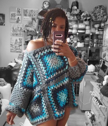 Off-shoulder crochet top with matching skirt