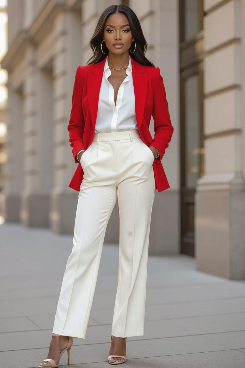 Classic blazer and trouser set for women