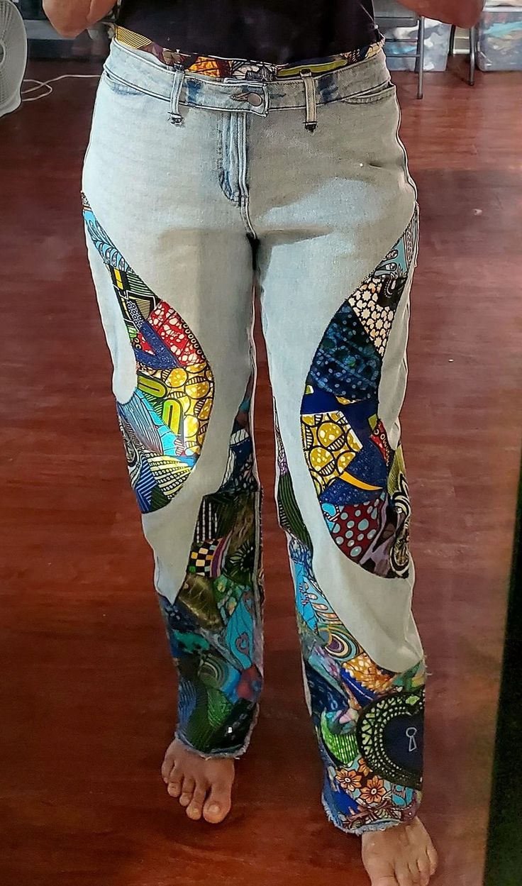 Eco-Graffiti: Sustainable DIY Streetwear Upcycled denim with painted designs